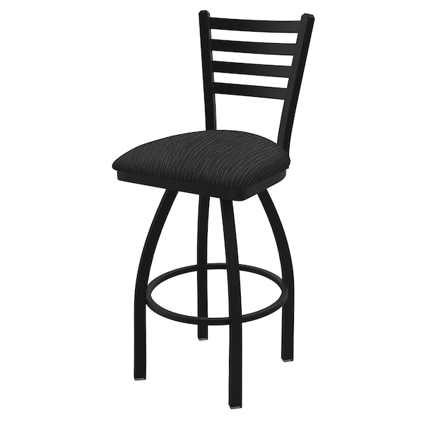 Holland Bar Stool Co 36" Swivel Bar Stool, Black Wrinkle, Graph Anchor Seat 41036BW014 - main
